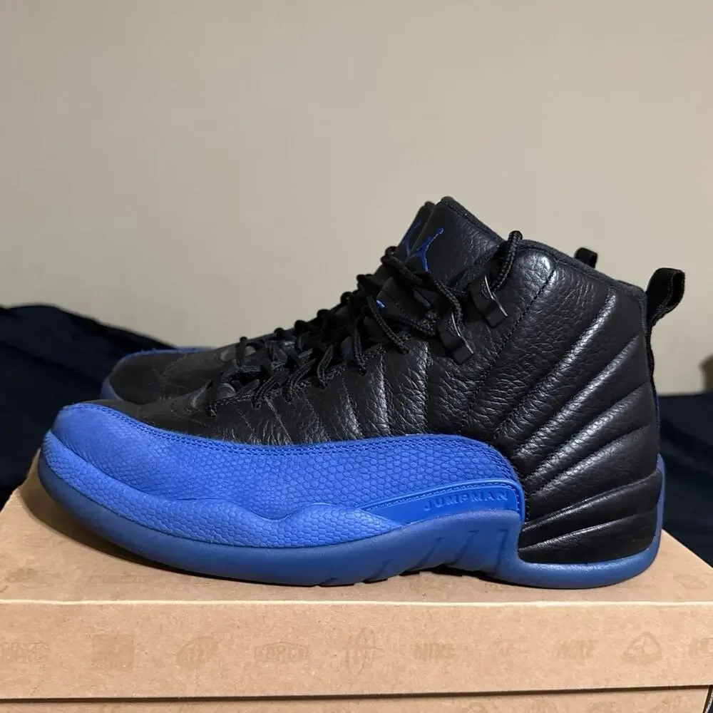 Air Jordan 12 Retro Black Game royal 130690-014 Size 9.5